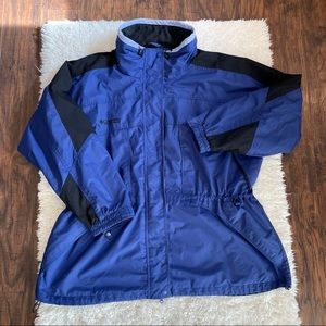 Columbia Sportswear Jacket Womens Extended Size 3X Long Ski Jacket Blue Black